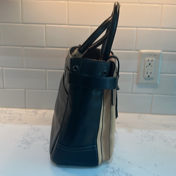 Reed Krakoff handbag, leather, black, brown and tan leather, 13”w, 10”h, 4”d - Picture 14 of 16